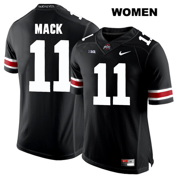 Ohio State Buckeyes Women's Austin Mack #11 White Number Black Authentic Nike College NCAA Stitched Football Jersey HB19E80OW